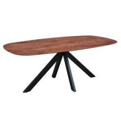 Eettafel Deens Ovaal Paris Walnoot Finish 240x100 Cm 240x100x76 Cm Hout
