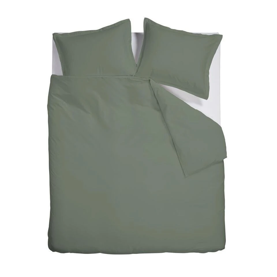 Ambiante Dekbedovertrek Bamboo Uni Green-2-persoons (200 X 200/220 Cm)