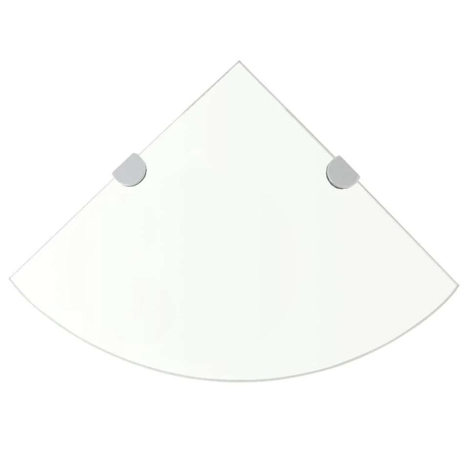 VidaXL Hoekschap Met Chromen Dragers Transparant 35x35 Cm Glas