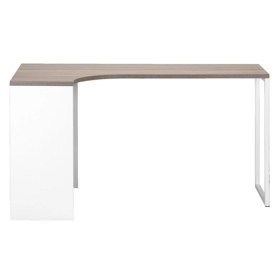 Hoekbureau Hannover - Wit/truffel - 76,8x145x81 Cm