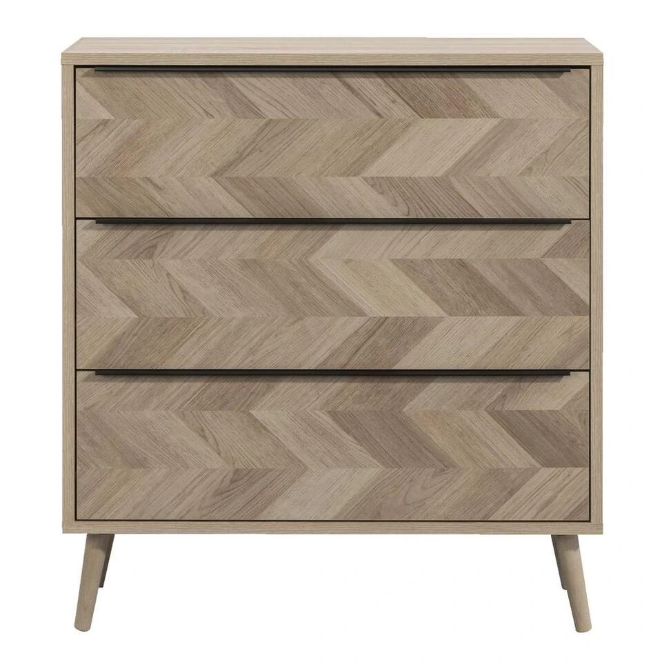 Ladekast Lusk - Eikenkleur - 87x80x39 Cm - Afbeelding 2