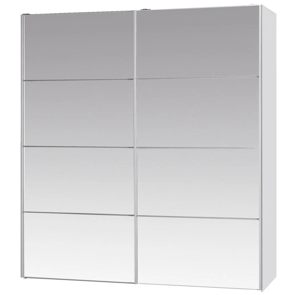 Schuifdeurkast Verona - Spiegel - 200x182x64 Cm - Afbeelding 2