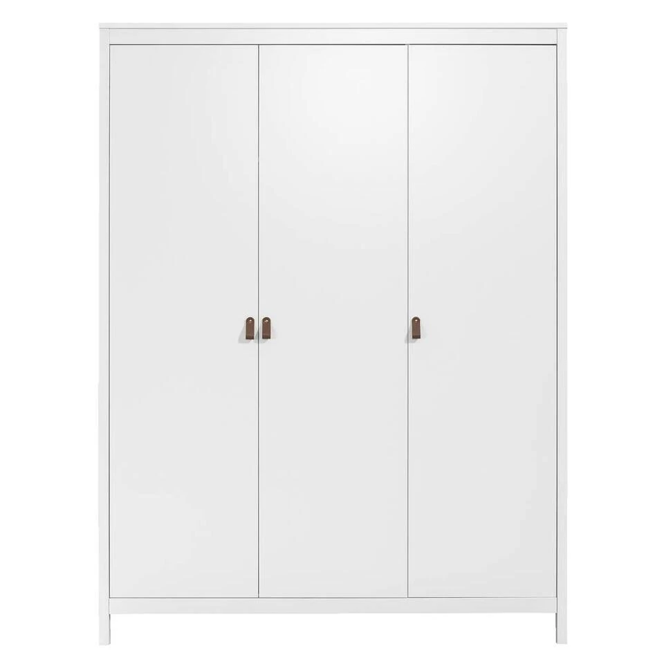 Kledingkast Madeira 3-deurs - Wit - 199x150x58 Cm - Afbeelding 2
