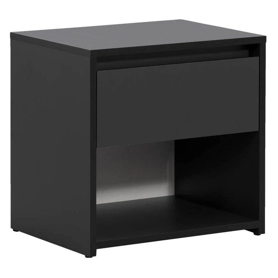 Nachtkastje Lyon - 1 Lade - Zwart - Afbeelding 2