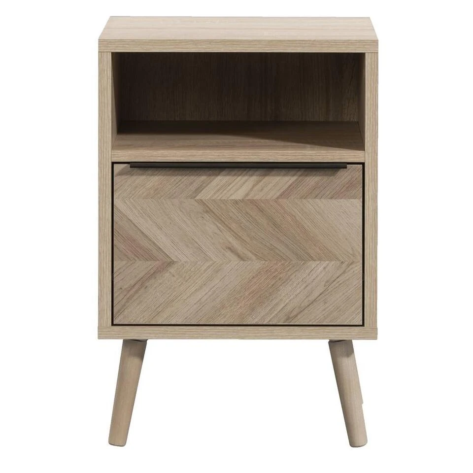 Nachtkastje Lusk - 1 Lade - Eikenkleur