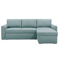 Slaapbank Bern Met Opbergruimte - Grijs/groen - 85x226x165 Cm