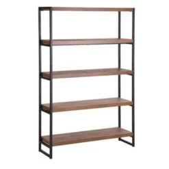 Beliani Boekenkast TIFTON - Donkere Houtkleur Mdf