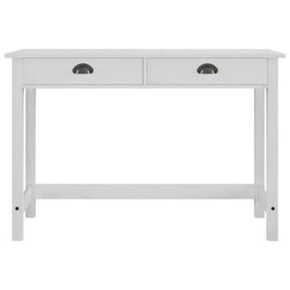 VidaXL Wandtafel Hill 2 Lades 110x45x74 Cm Massief Grenenhout - Afbeelding 3