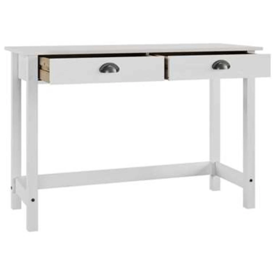 VidaXL Wandtafel Hill 2 Lades 110x45x74 Cm Massief Grenenhout - Afbeelding 4