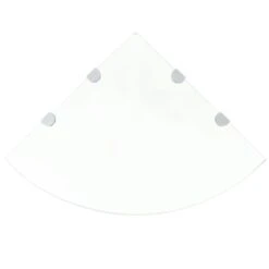 VidaXL Hoekschap Met Chromen Dragers Transparant 45x45 Cm Glas