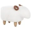 Beliani Hocker LAMB - Wit Polyester