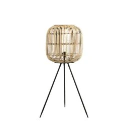 Mica Decorations Figo Vloerlamp - H90 X Ø36 Cm - Bamboe - Bruin