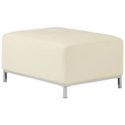 Beliani Ottomaan OSLO - Beige Leer