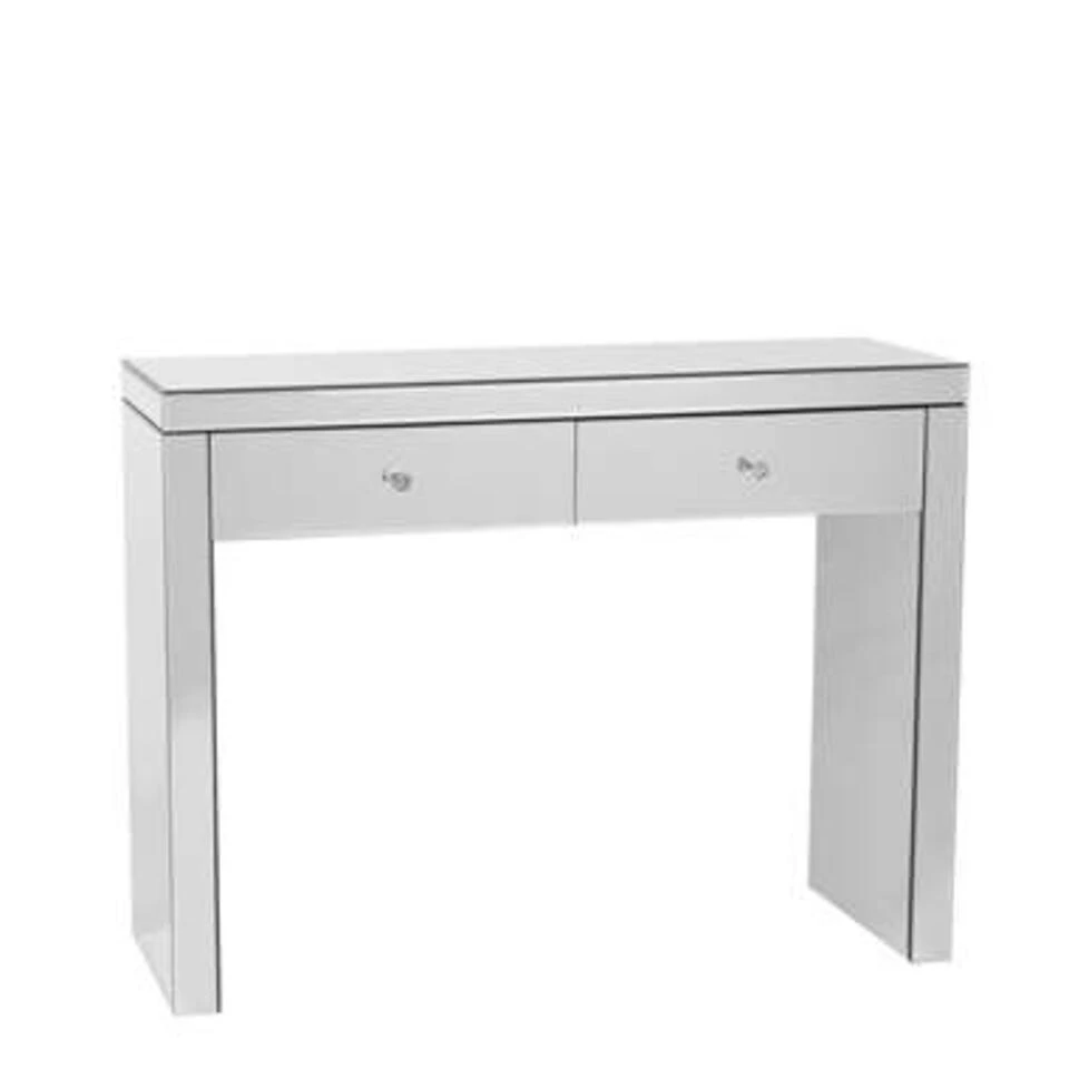 Beliani Consoletafel MARLE - Zilver Glas