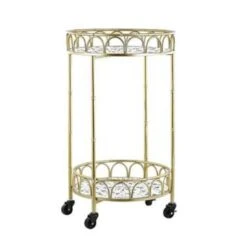 Beliani Keukentrolley SHAFTER - Goud Ijzer