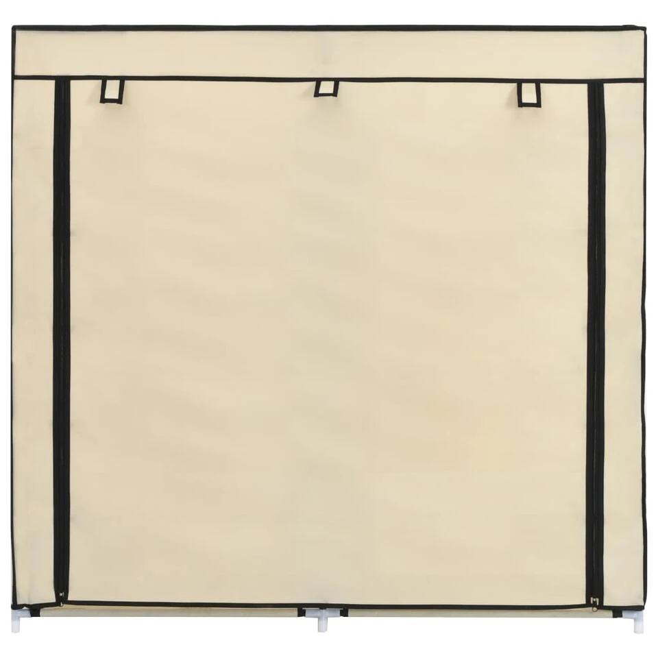 VidaXL Schoenenkast Met Hoes 115x28x110 Cm Stof Crème - Afbeelding 4