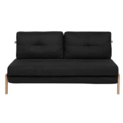 Beliani Tweezitsbank - EDLAND Zwart Polyester