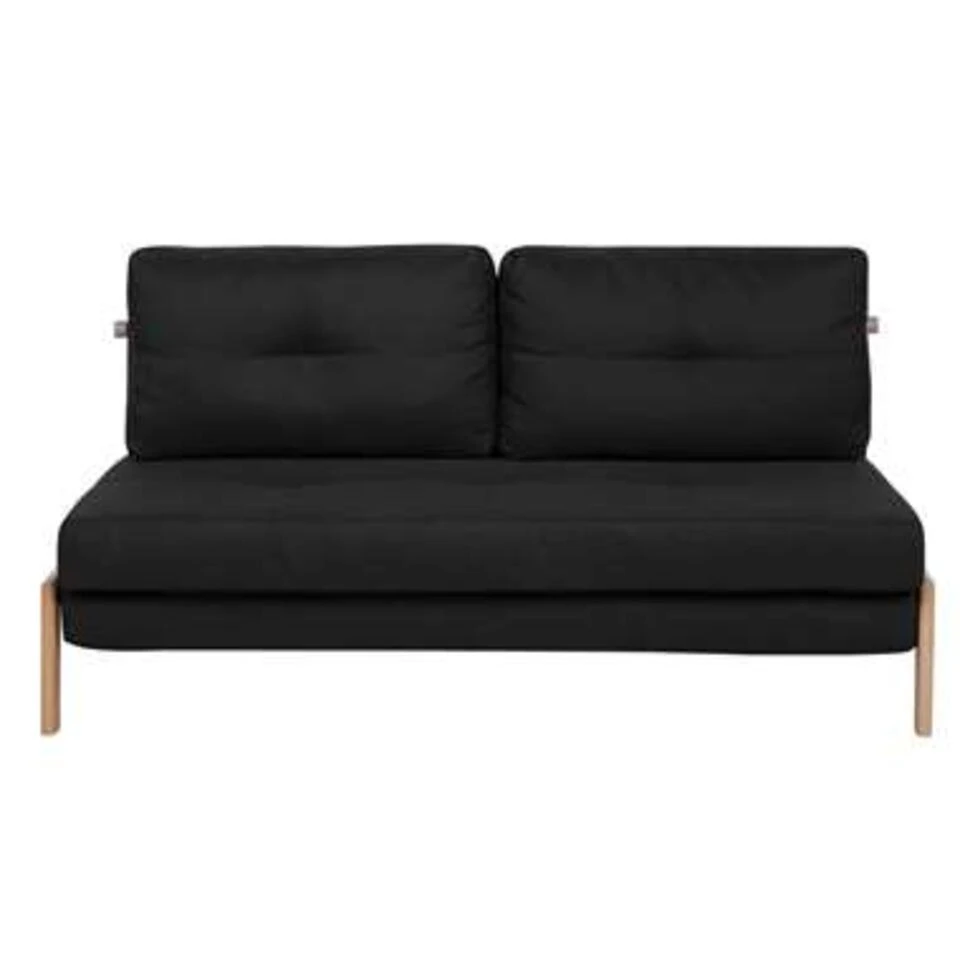 Beliani Tweezitsbank - EDLAND Zwart Polyester