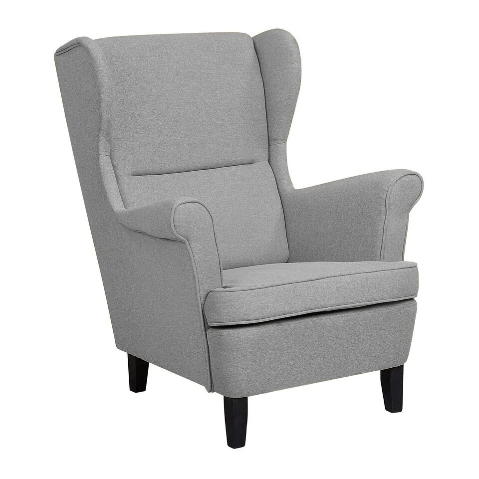 Beliani Oorfauteuil ABSON - Grijs Polyester