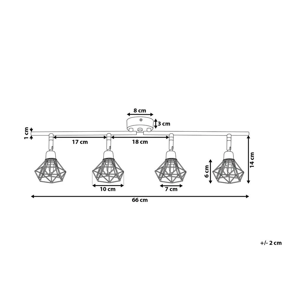 Beliani Muurlamp ERMA - Zilver Metaal - Afbeelding 3