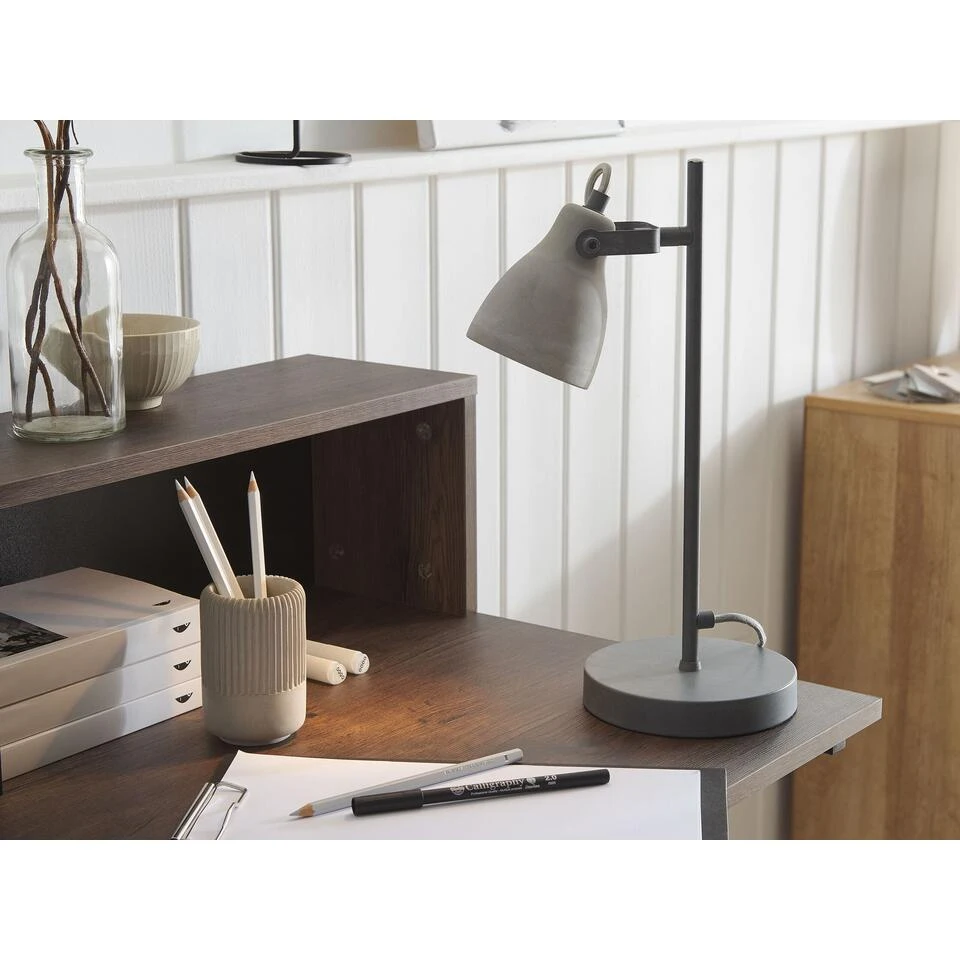 Beliani Tafellamp MISTAGO - Grijs Staal - Afbeelding 2