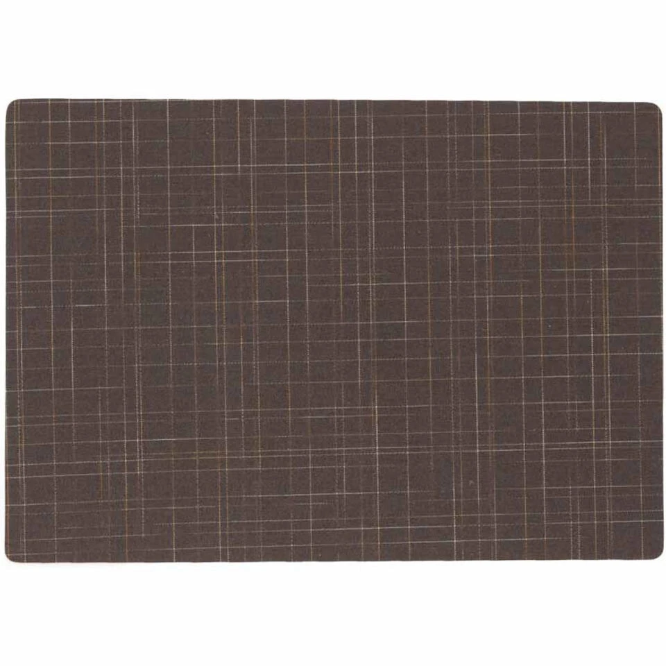 Wicotext Placemats - 4 Stuks - Liso - Bruin - 43 X 30 Cm - Afbeelding 3