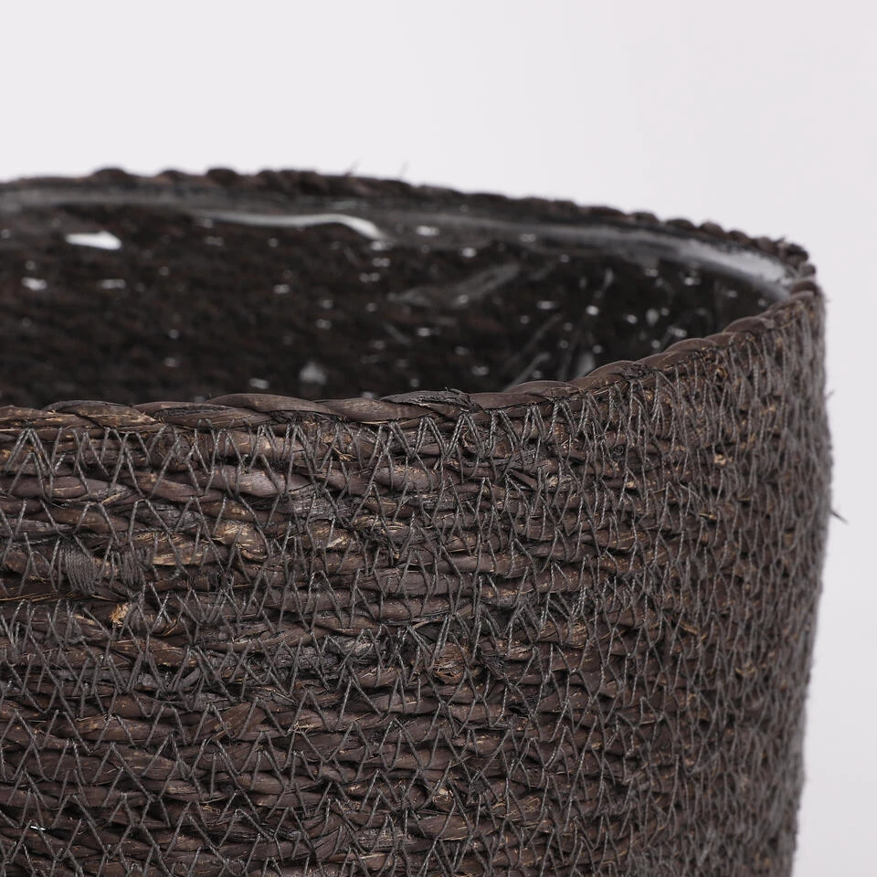 Mica Decorations Atlantic Mand Voor Planten Set Van 2 - Ø30 Cm - Grijs - Afbeelding 2