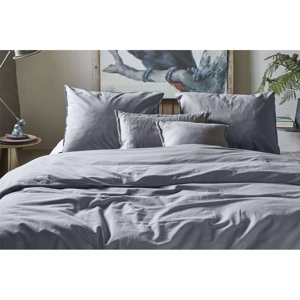 Walra Dekbedovertrek Vintage Cotton - Grijs - 200x200/220 Cm - Afbeelding 2