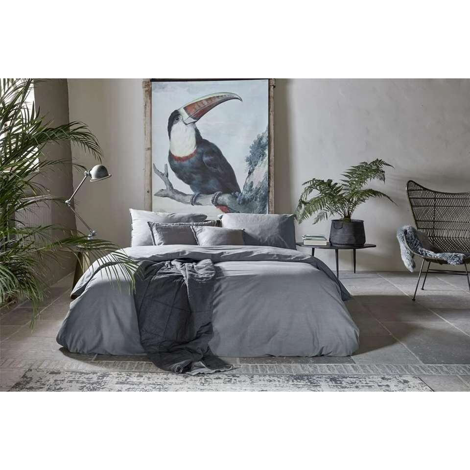 Walra Dekbedovertrek Vintage Cotton - Grijs - 200x200/220 Cm - Afbeelding 4