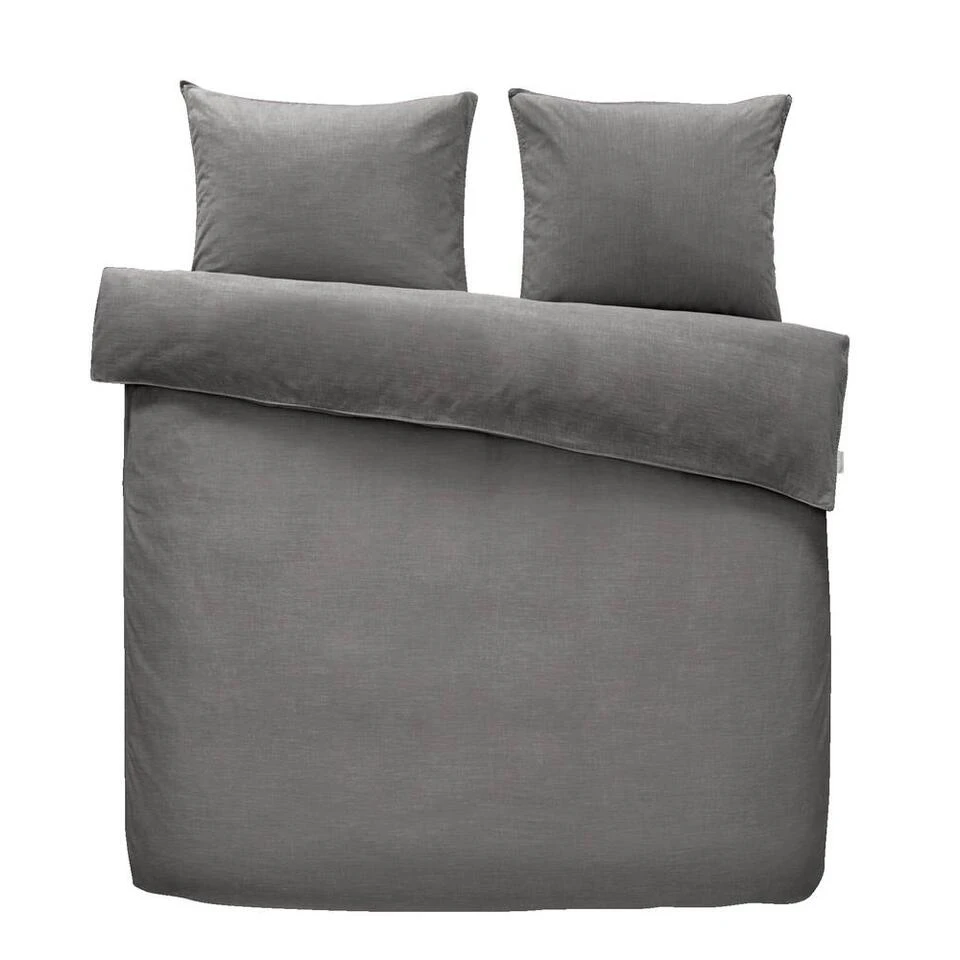 Walra Dekbedovertrek Vintage Cotton - Grijs - 200x200/220 Cm