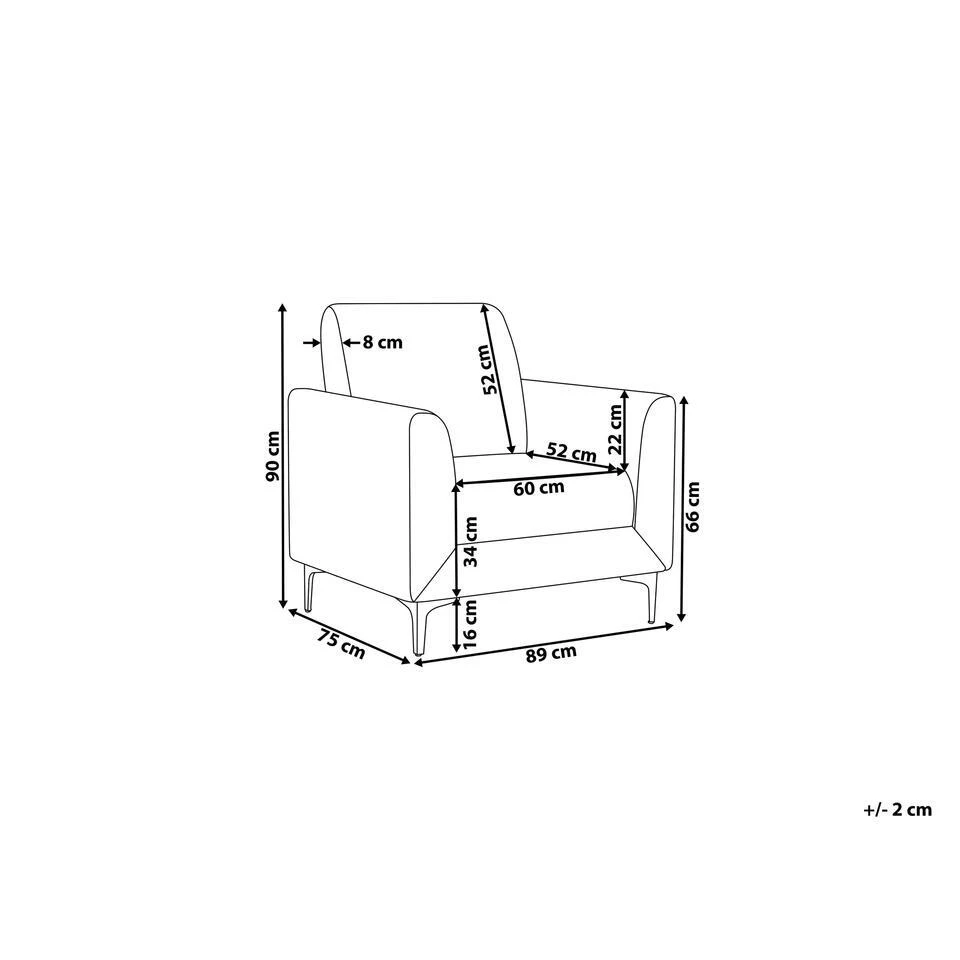 Beliani Fauteuil FENES - Groen Fluweel - Afbeelding 3