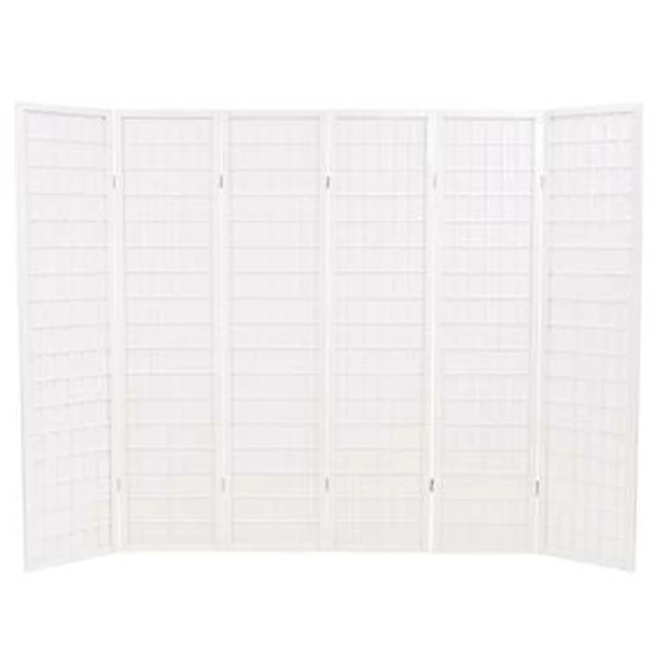 VidaXL Kamerscherm Inklapbaar Japanse Stijl 240x170 Cm Wit - Afbeelding 3