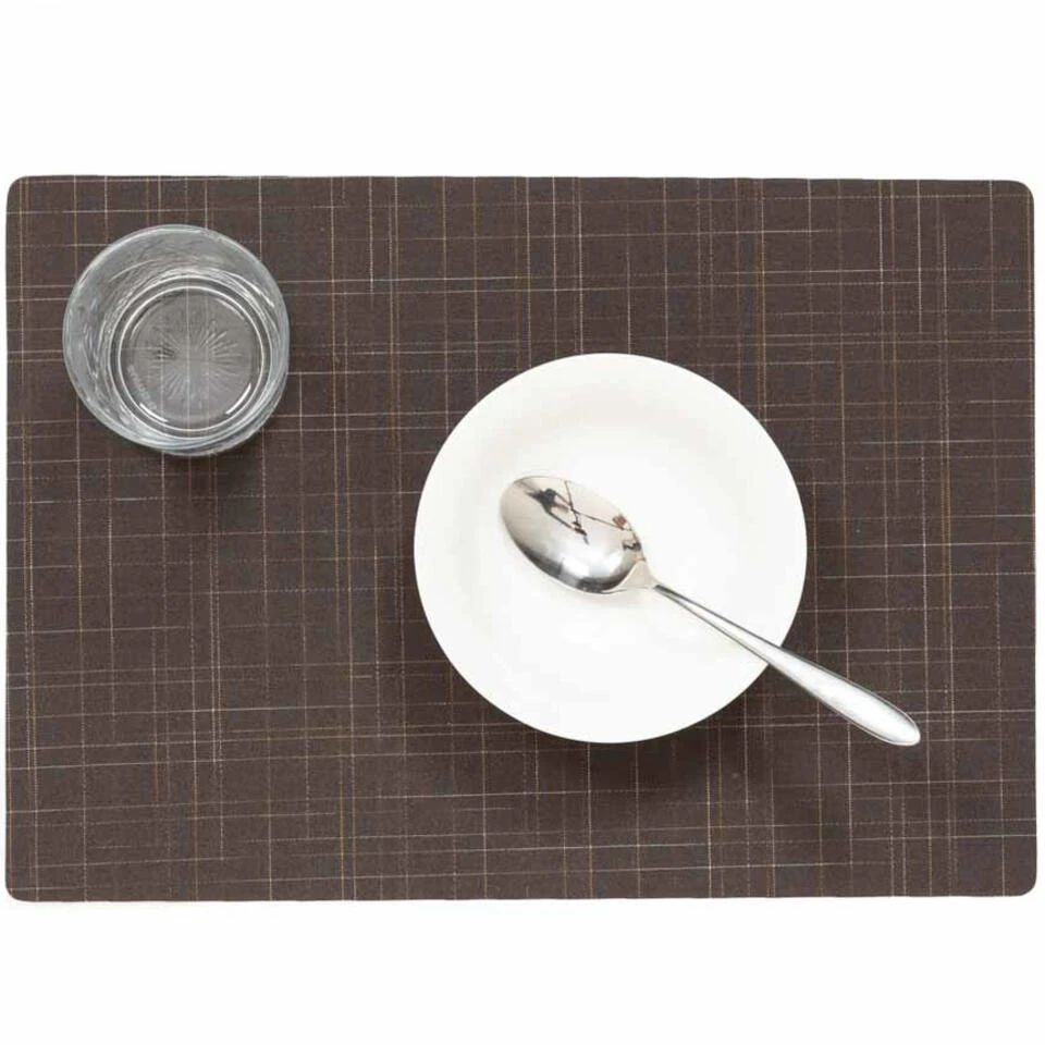 Wicotext Placemats - 4 Stuks - Liso - Bruin - 43 X 30 Cm - Afbeelding 2