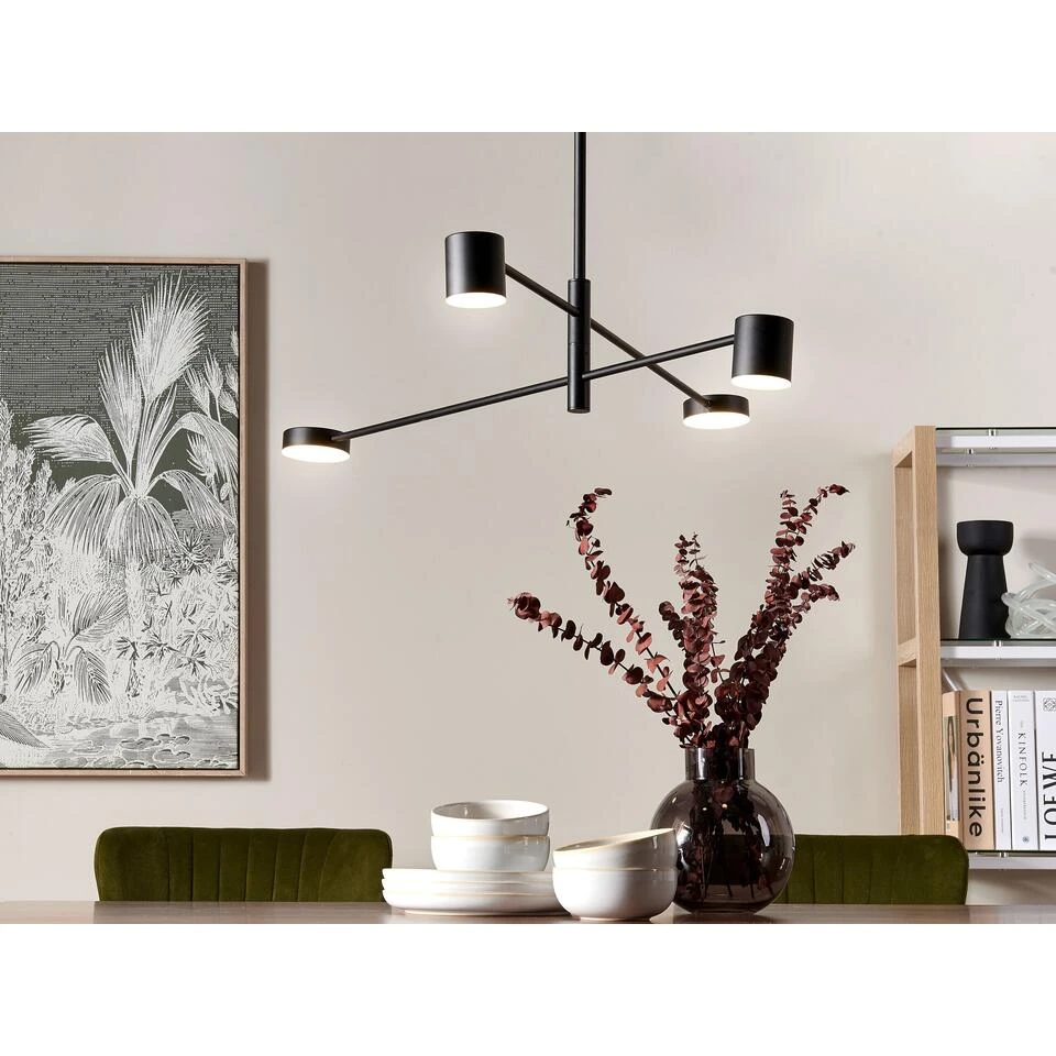 Beliani Hanglamp BANDON - Zwart Ijzer - Afbeelding 2