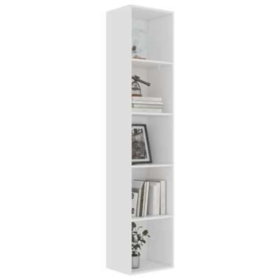 VidaXL Boekenkast 40x30x189 Cm Spaanplaat Wit - Afbeelding 2