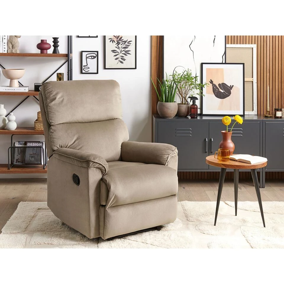 Beliani TV-fauteuil EVERTON - Bruin Polyester - Afbeelding 2