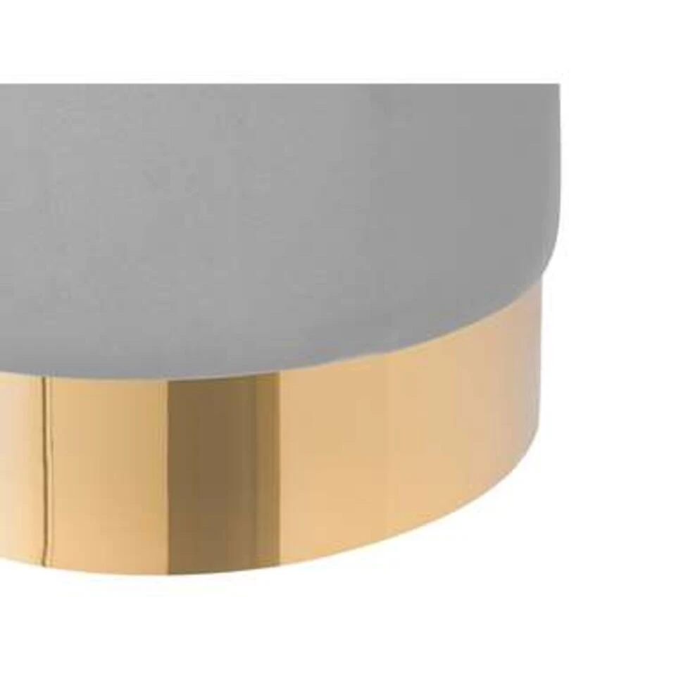 Beliani Poef SOPHIA - Grijs Fluweel - Afbeelding 2