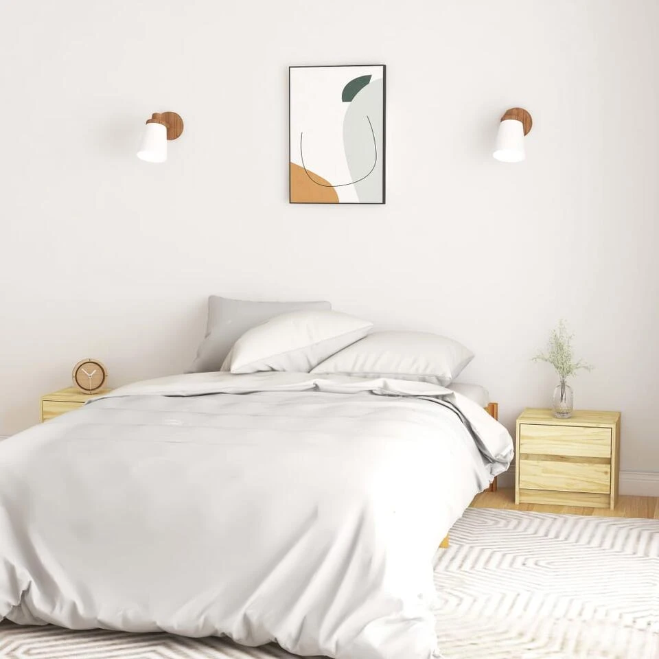 VidaXL Nachtkastjes 2 St 40x30,5x35,5 Cm Massief Grenenhout - Afbeelding 2