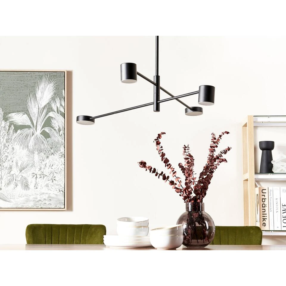 Beliani Hanglamp BANDON - Zwart Ijzer - Afbeelding 4