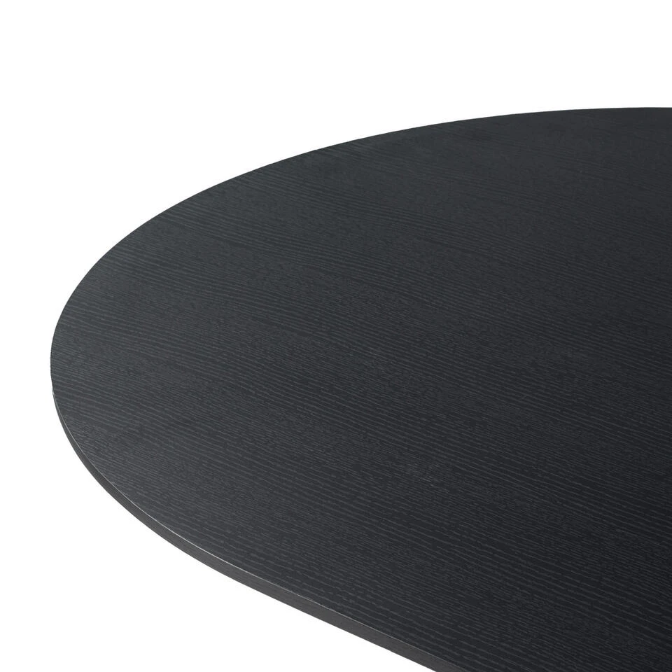 Giga Meubel Eettafel Ovaal - Zwart - 160cm - Eettafel Dean - Afbeelding 4