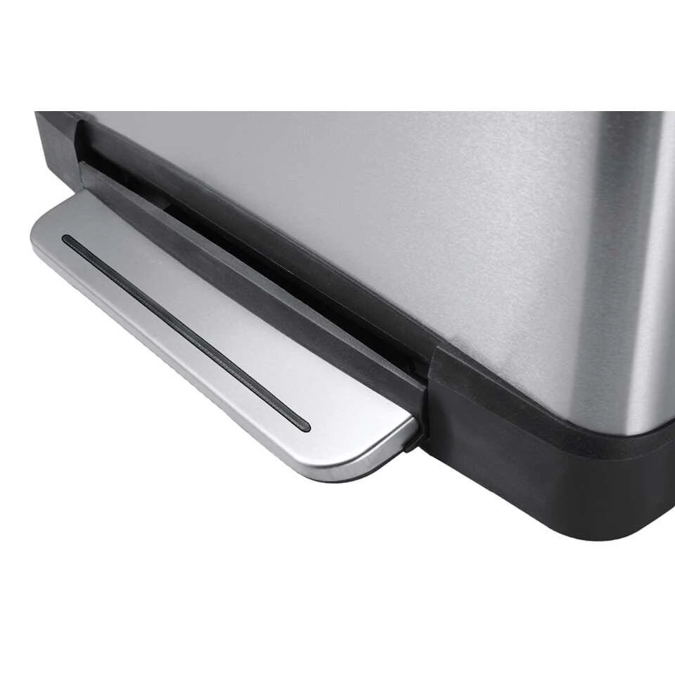 EKO Recycling Pedaalemmer E-Cube - Zilverkleurig - 28+18l - Afbeelding 3