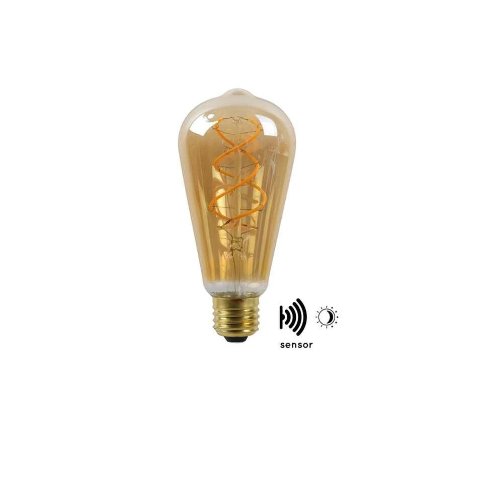 Lucide LED Bulb Twilight Filament Lamp E27 4W - Amber - Ø6,4 Cm - Afbeelding 2