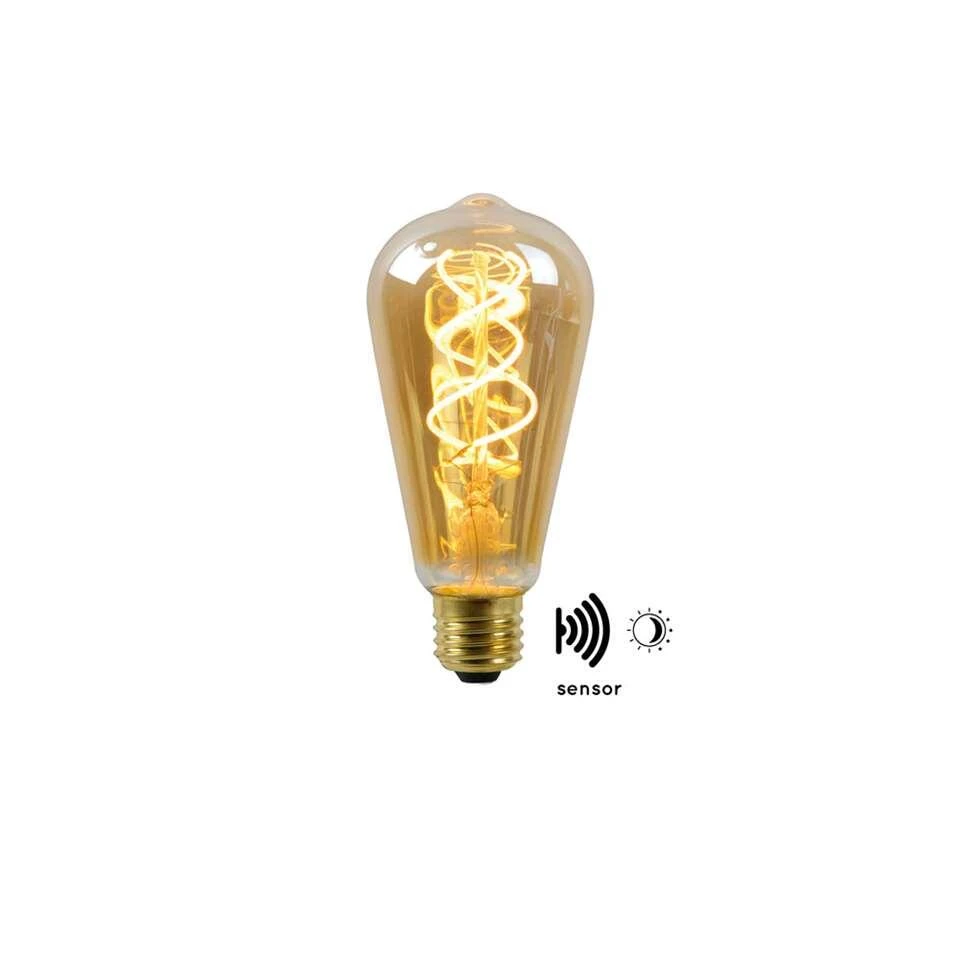 Lucide LED Bulb Twilight Filament Lamp E27 4W - Amber - Ø6,4 Cm