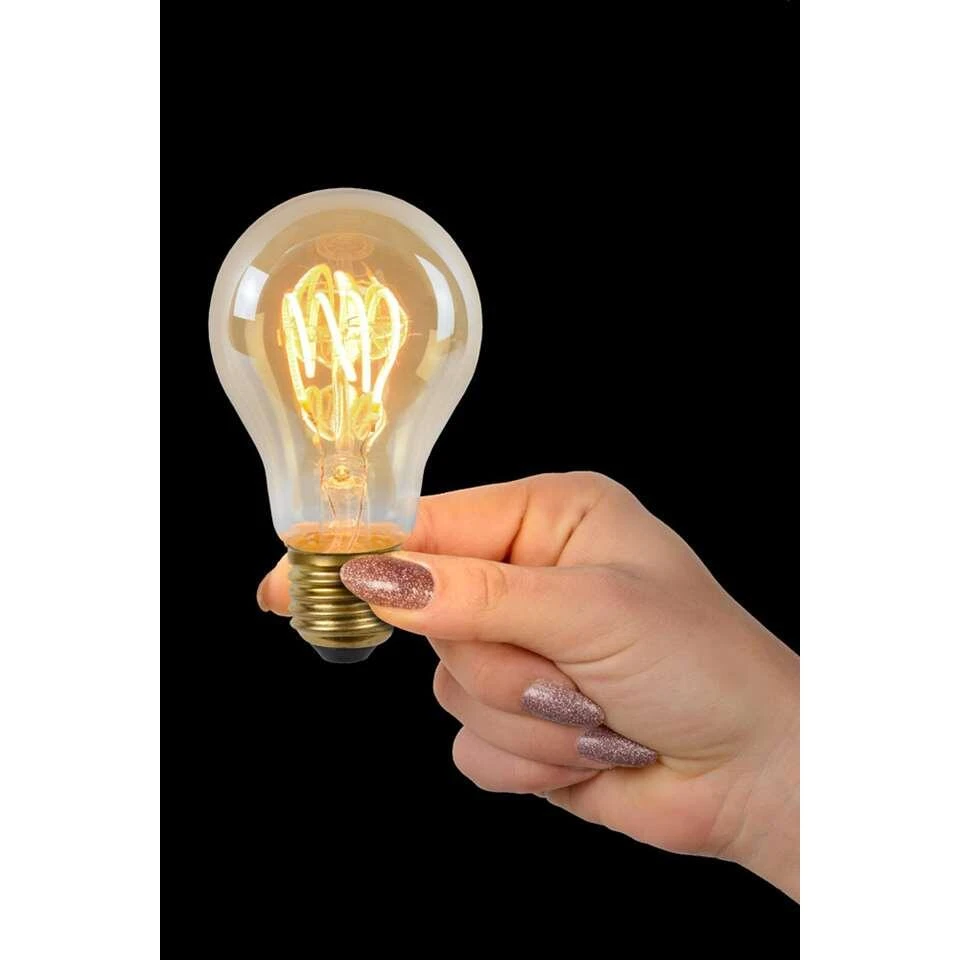 Lucide LED Bulb Twilight Filament Lamp E27 4W - Amber - Ø6 Cm - Afbeelding 4