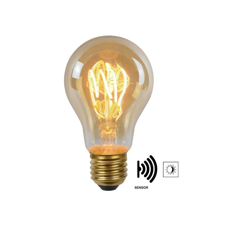 Lucide LED Bulb Twilight Filament Lamp E27 4W - Amber - Ø6 Cm