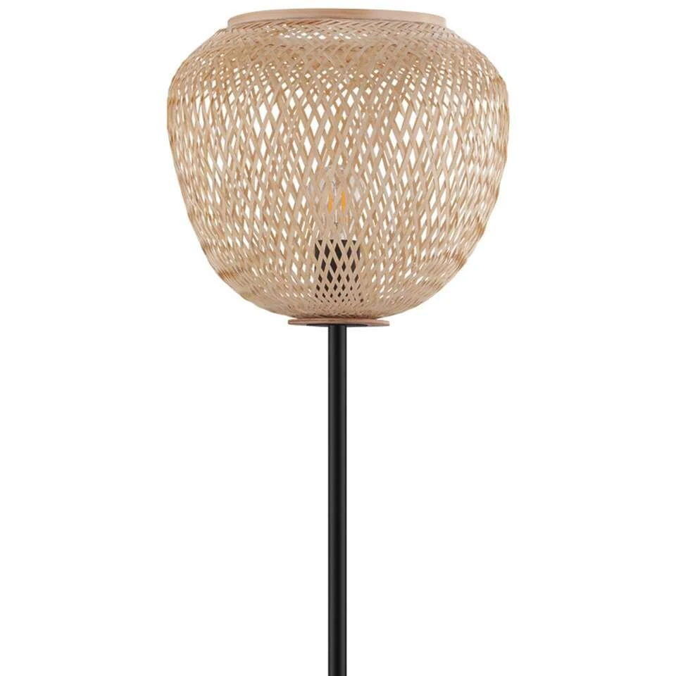 EGLO Vloerlamp Dembleby - Zwart/bruin - Afbeelding 4