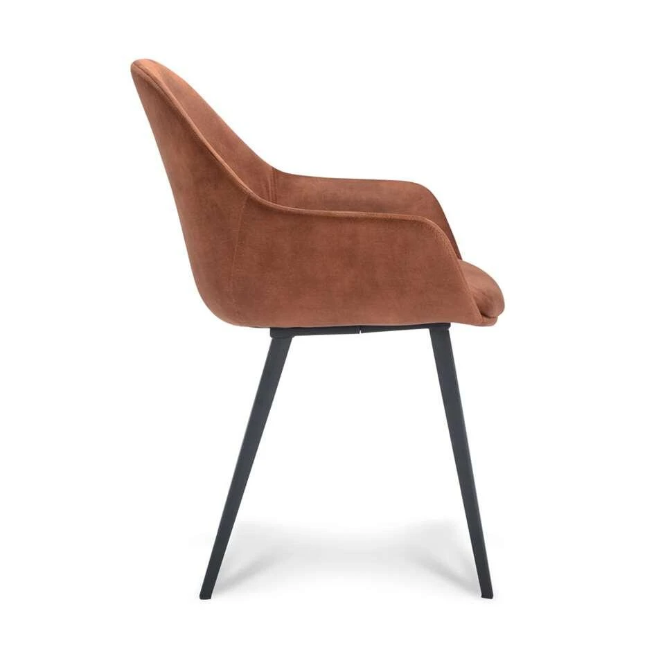 Eetkamerstoel Cody - Velvet Adore - Copper (2 Stuks) - Afbeelding 3
