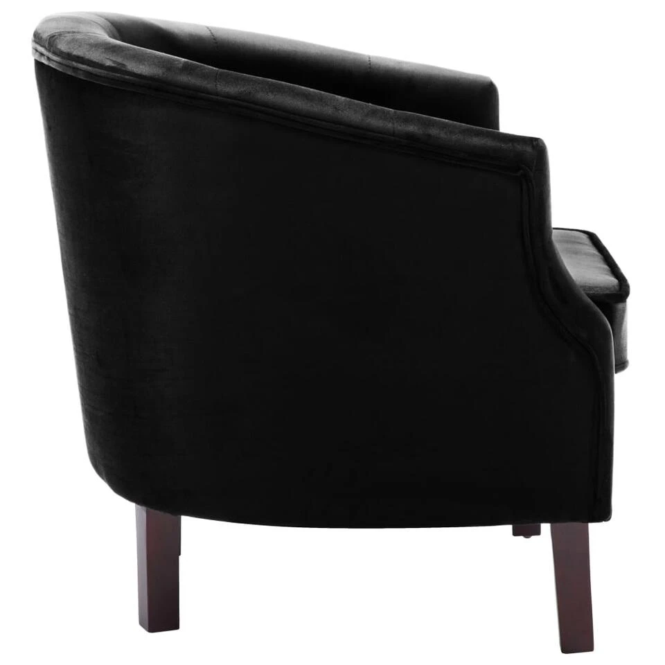 VidaXL Fauteuils Fluweel Zwart - Afbeelding 4