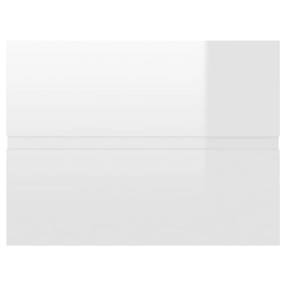 VidaXL Wastafelkast 60x38,5x45 Cm Spaanplaat Hoogglans Wit - Afbeelding 4