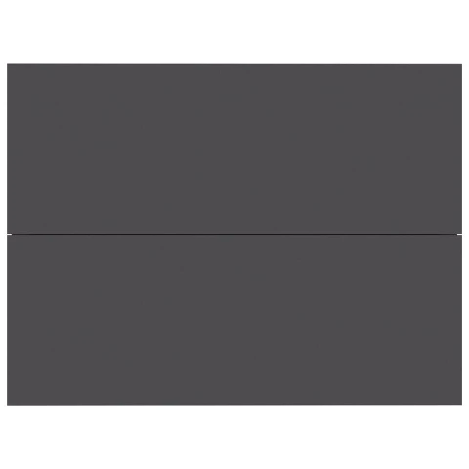 VidaXL Nachtkastjes 2 St 40x30x30 Cm Spaanplaat Grijs - Afbeelding 2